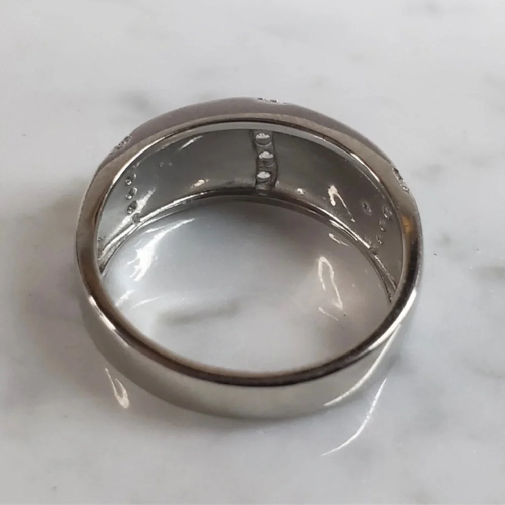 Womens Sterling Silver Modernist Opal Ring - Picture 3 of 5